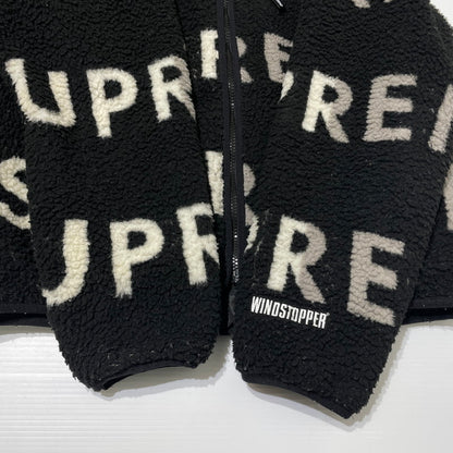 【中古品】【メンズ】 Supreme シュプリーム 18AW REVERSIBLE LOGO FLEECE JACKET リバーシブル ロゴ フリースジャケット ライトアウター 149-260225-yo-03-tei サイズ：S カラー：ブラック 万代Net店