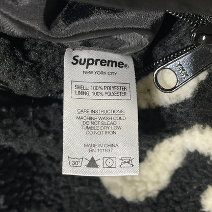 【中古品】【メンズ】 Supreme シュプリーム 18AW REVERSIBLE LOGO FLEECE JACKET リバーシブル ロゴ フリースジャケット ライトアウター 149-260225-yo-03-tei サイズ：S カラー：ブラック 万代Net店