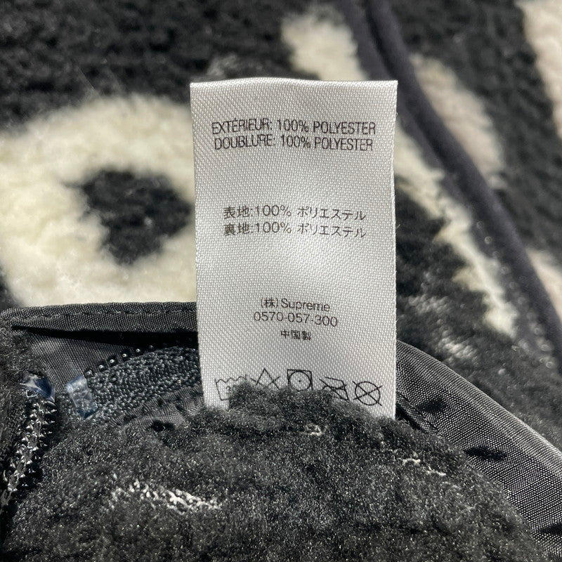 【中古品】【メンズ】 Supreme シュプリーム 18AW REVERSIBLE LOGO FLEECE JACKET リバーシブル ロゴ フリースジャケット ライトアウター 149-260225-yo-03-tei サイズ：S カラー：ブラック 万代Net店
