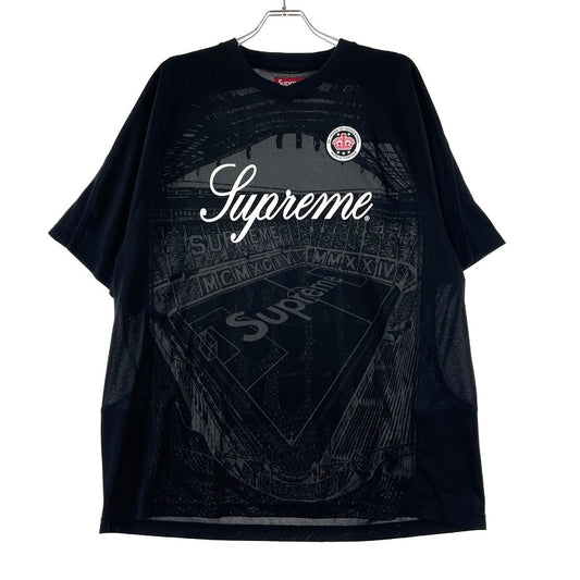 【中古品】【メンズ】 JACQURD SOCCER JERSEY ジャカード サッカー ジャージ 半袖 トップス Tシャツ 149-260225-yo-05-fuzh サイズ：XL カラー：ブラック 万代Net店