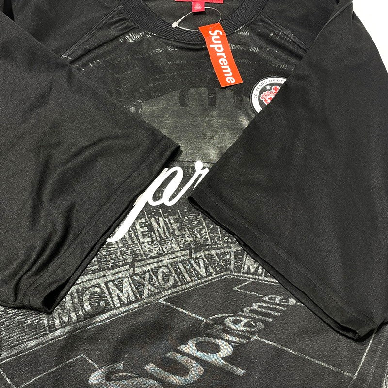 【中古品】【メンズ】 JACQURD SOCCER JERSEY ジャカード サッカー ジャージ 半袖 トップス Tシャツ 149-260225-yo-05-fuzh サイズ：XL カラー：ブラック 万代Net店