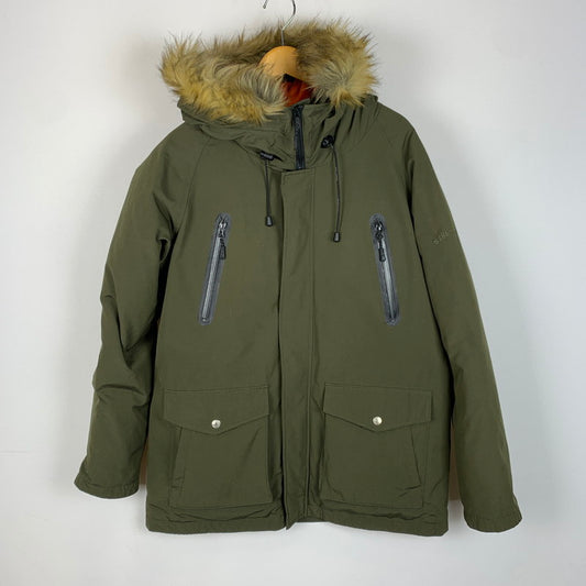 【中古品】【メンズ】 schott ショット SNORKEL DOWN PARKA 3182009 シュノーケル ダウン パーカ アウター ダウンジャケット 145-260227-ks-02-tei サイズ：XL カラー：カーキ 万代Net店
