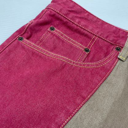 【中古品】【メンズ】 Supreme シュプリーム 25SS PANELD STRIPE BAGGY JEAN パネル ストライプ バギージーンズ ボトムス デニムパンツ 149-260225-yo-12-tei サイズ：38 カラー：ピンク/ベージュ 万代Net店