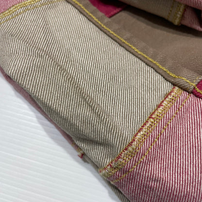 【中古品】【メンズ】 Supreme シュプリーム 25SS PANELD STRIPE BAGGY JEAN パネル ストライプ バギージーンズ ボトムス デニムパンツ 149-260225-yo-12-tei サイズ：38 カラー：ピンク/ベージュ 万代Net店