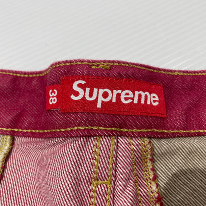 【中古品】【メンズ】 Supreme シュプリーム 25SS PANELD STRIPE BAGGY JEAN パネル ストライプ バギージーンズ ボトムス デニムパンツ 149-260225-yo-12-tei サイズ：38 カラー：ピンク/ベージュ 万代Net店