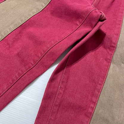 【中古品】【メンズ】 Supreme シュプリーム 25SS PANELD STRIPE BAGGY JEAN パネル ストライプ バギージーンズ ボトムス デニムパンツ 149-260225-yo-12-tei サイズ：38 カラー：ピンク/ベージュ 万代Net店