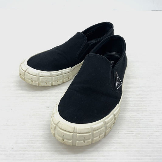 【中古品】【メンズ】 PRADA プラダ SLIPON 2DG113 スリッポン 靴 シューズ スニーカー 183-260302-yo-09-tei サイズ：8 カラー：ブラック 万代Net店
