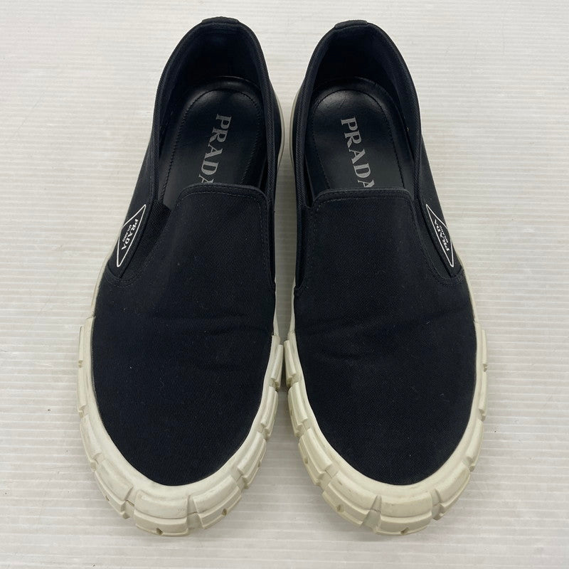 【中古品】【メンズ】 PRADA プラダ SLIPON 2DG113 スリッポン 靴 シューズ スニーカー 183-260302-yo-09-tei サイズ：8 カラー：ブラック 万代Net店