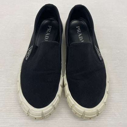 【中古品】【メンズ】 PRADA プラダ SLIPON 2DG113 スリッポン 靴 シューズ スニーカー 183-260302-yo-09-tei サイズ：8 カラー：ブラック 万代Net店