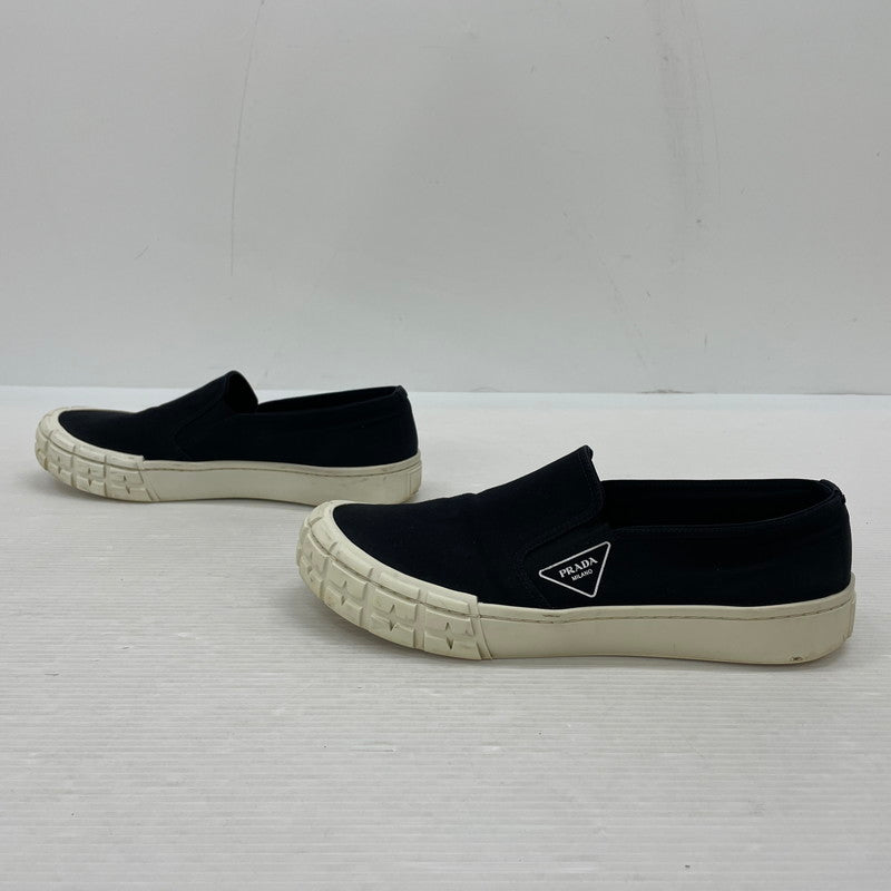 【中古品】【メンズ】 PRADA プラダ SLIPON 2DG113 スリッポン 靴 シューズ スニーカー 183-260302-yo-09-tei サイズ：8 カラー：ブラック 万代Net店