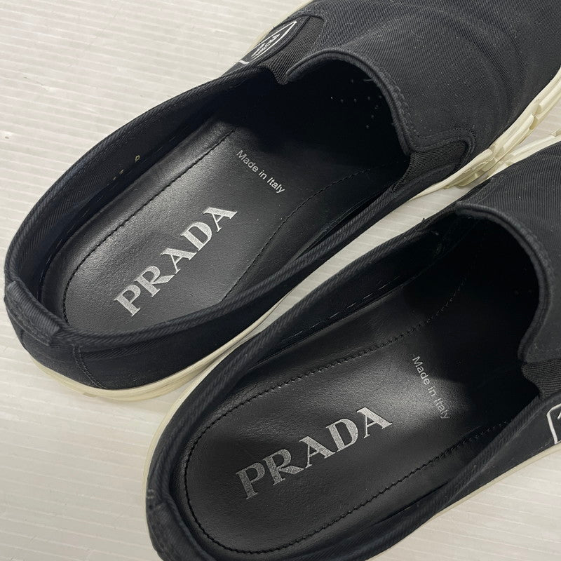 【中古品】【メンズ】 PRADA プラダ SLIPON 2DG113 スリッポン 靴 シューズ スニーカー 183-260302-yo-09-tei サイズ：8 カラー：ブラック 万代Net店