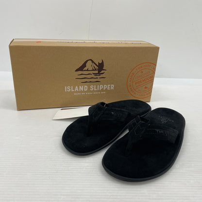 【中古品】【メンズ】 ISLAND SLIPPER アイランドスリッパ SUEDE TONG SANDAL PB203 スエード トング サンダル 靴 シューズ 164-260302-yo-04-tei サイズ：US7 カラー：ブラック 万代Net店