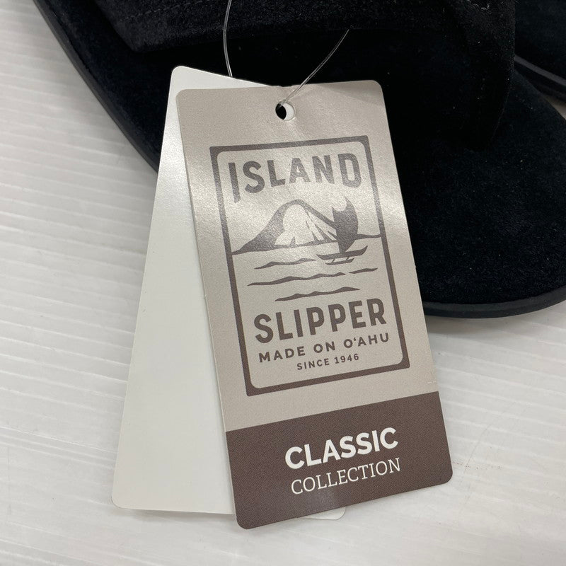 【中古品】【メンズ】 ISLAND SLIPPER アイランドスリッパ SUEDE TONG SANDAL PB203 スエード トング サンダル 靴 シューズ 164-260302-yo-04-tei サイズ：US7 カラー：ブラック 万代Net店
