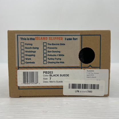 【中古品】【メンズ】 ISLAND SLIPPER アイランドスリッパ SUEDE TONG SANDAL PB203 スエード トング サンダル 靴 シューズ 164-260302-yo-04-tei サイズ：US7 カラー：ブラック 万代Net店