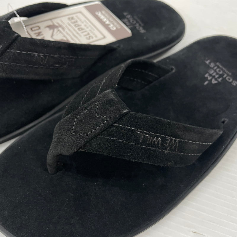 【中古品】【メンズ】 ISLAND SLIPPER アイランドスリッパ SUEDE TONG SANDAL PB203 スエード トング サンダル 靴 シューズ 164-260302-yo-04-tei サイズ：US7 カラー：ブラック 万代Net店