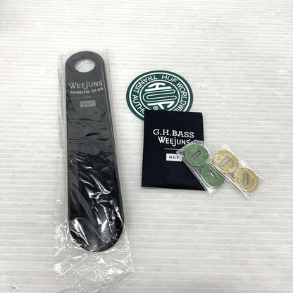 【中古品】【メンズ】 HUF ハフ × G.H.BASS ジーエイチバス 別注 コラボ LARSON PENNY FW90001 ラーソンペニー ローファー 靴 シューズ 164-260302-yo-07-tei サイズ：US7 カラー：ダークグリーン 万代Net店