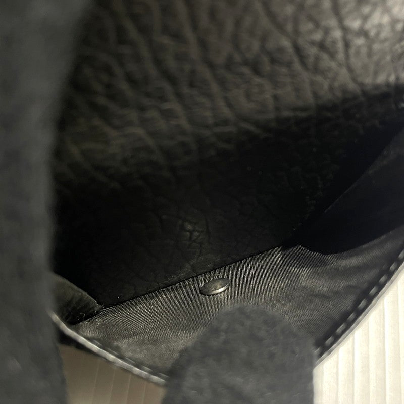 【中古品】【メンズ/レディース】 MAISON MARGIELA メゾン マルジェラ BIFOLD LEATHER WALLET S56UI0140 バイフォールド レザー ウォレット 二つ折り財布 200-260303-yo-08-tei カラー：ブラック 万代Net店