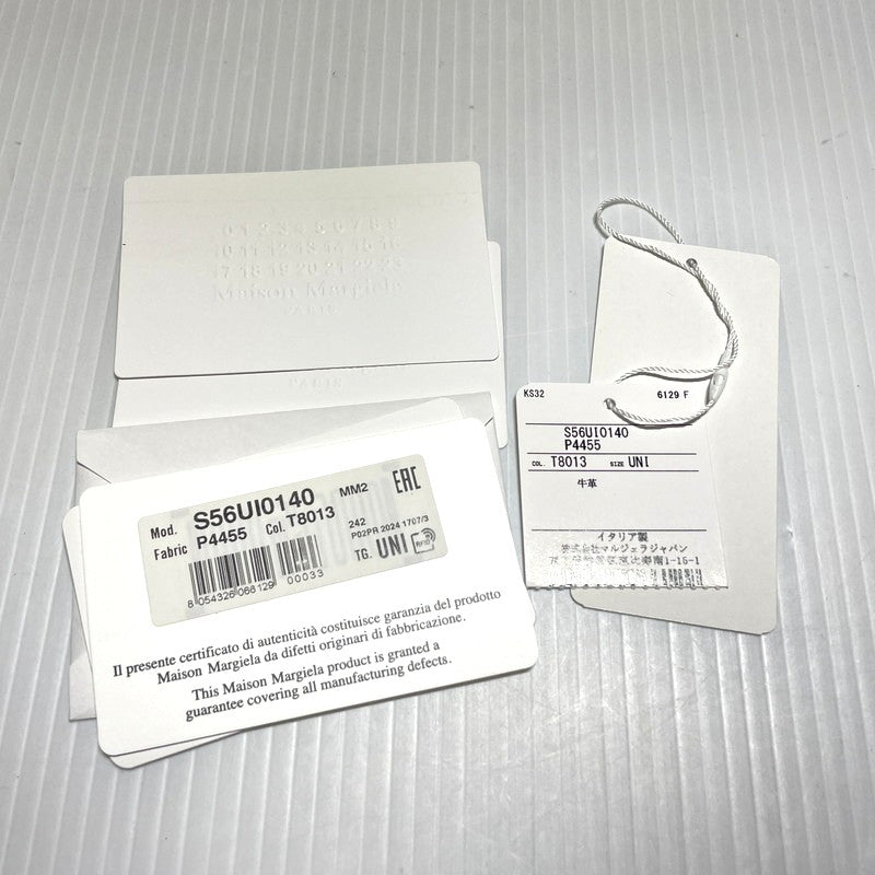【中古品】【メンズ/レディース】 MAISON MARGIELA メゾン マルジェラ BIFOLD LEATHER WALLET S56UI0140 バイフォールド レザー ウォレット 二つ折り財布 200-260303-yo-08-tei カラー：ブラック 万代Net店