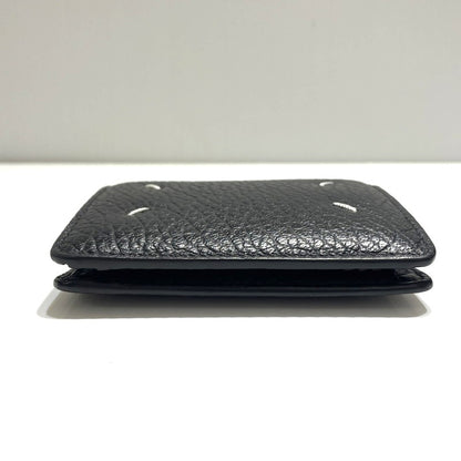 【中古品】【メンズ/レディース】 MAISON MARGIELA メゾン マルジェラ BIFOLD LEATHER WALLET S56UI0140 バイフォールド レザー ウォレット 二つ折り財布 200-260303-yo-08-tei カラー：ブラック 万代Net店