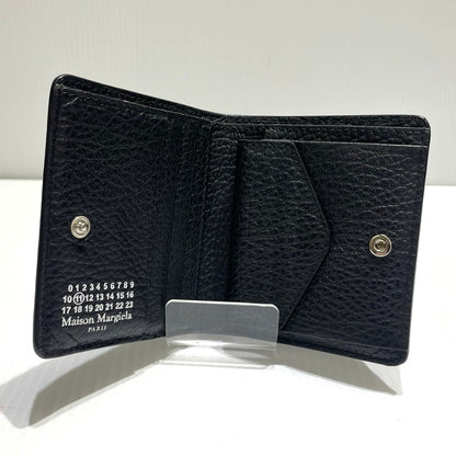 【中古品】【メンズ/レディース】 MAISON MARGIELA メゾン マルジェラ BIFOLD LEATHER WALLET S56UI0140 バイフォールド レザー ウォレット 二つ折り財布 200-260303-yo-08-tei カラー：ブラック 万代Net店