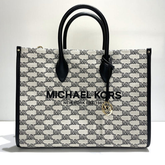 【中古品】【レディース】 Michael Kors マイケルコース MIRELLA EW 2WAY TOTE BAG 35S2G7ZT6J ミレラ 2ウェイ トートバッグ カバン ショルダーバッグ 180-260303-yo-02-tei カラー：ブラック/グレー 万代Net店