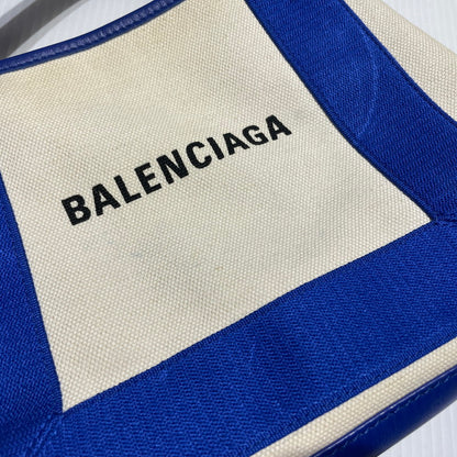 【中古品】【レディース】 BALENCIAGA バレンシアガ 2WAY NAVY CABAS XS SHOULDER BAG 390346 2ウェイ ネイビーカバ XS ショルダーバッグ カバン ハンドバッグ 180-260303-yo-05-tei カラー：ブルー 万代Net店