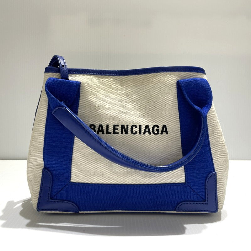 【中古品】【レディース】 BALENCIAGA バレンシアガ 2WAY NAVY CABAS XS SHOULDER BAG 390346 2ウェイ ネイビーカバ XS ショルダーバッグ カバン ハンドバッグ 180-260303-yo-05-tei カラー：ブルー 万代Net店