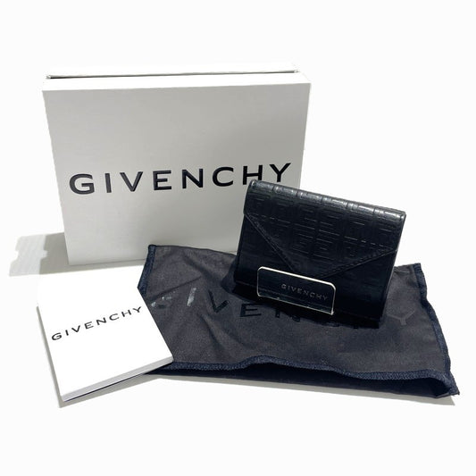 【中古品】【メンズ/レディース】 GIVENCHY ジバンシィ G-CUT COMPACT WALLET BB60K6B1J4 Gカット コンパクト ウォレット ミニ財布 181-260303-yo-07-tei カラー：ブラック 万代Net店