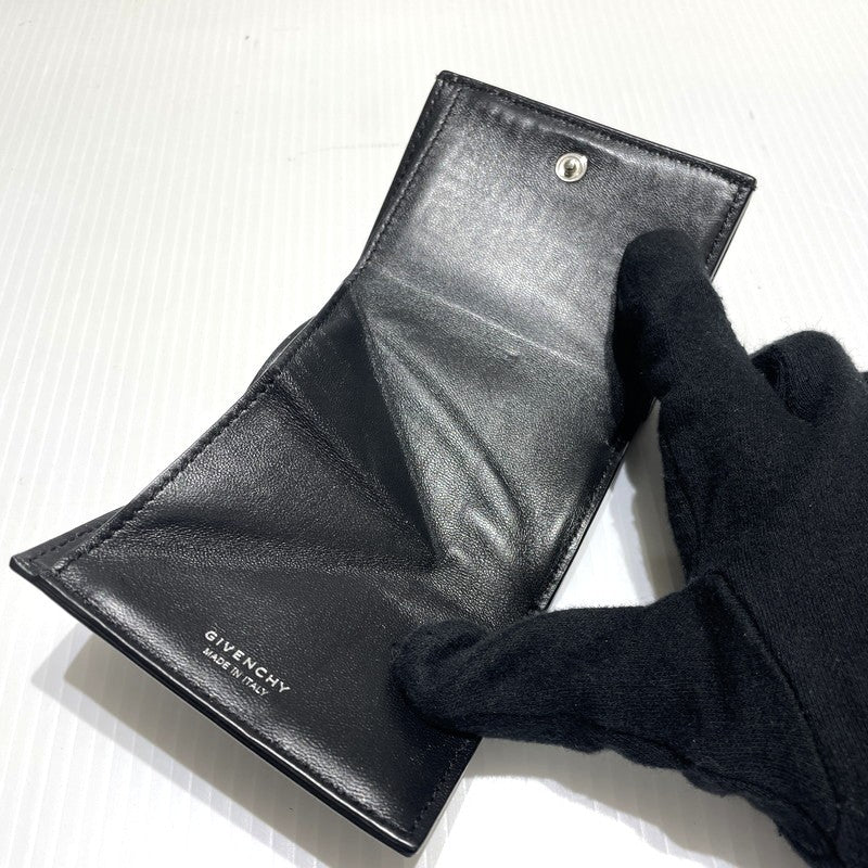 【中古品】【メンズ/レディース】 GIVENCHY ジバンシィ G-CUT COMPACT WALLET BB60K6B1J4 Gカット コンパクト ウォレット ミニ財布 181-260303-yo-07-tei カラー：ブラック 万代Net店