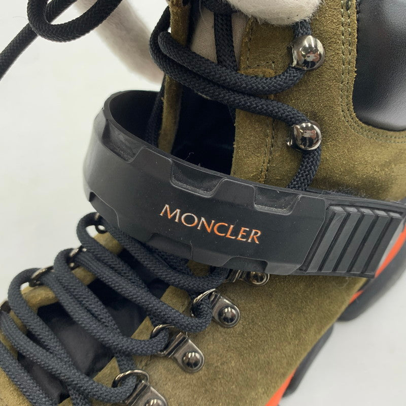 【中古品】【メンズ】 MONCLER モンクレール THE BUBBLE BOOTS バブルブーツ 靴 スエード 164-260228-ko-15-tei サイズ：41 カラー：カーキ 万代Net店