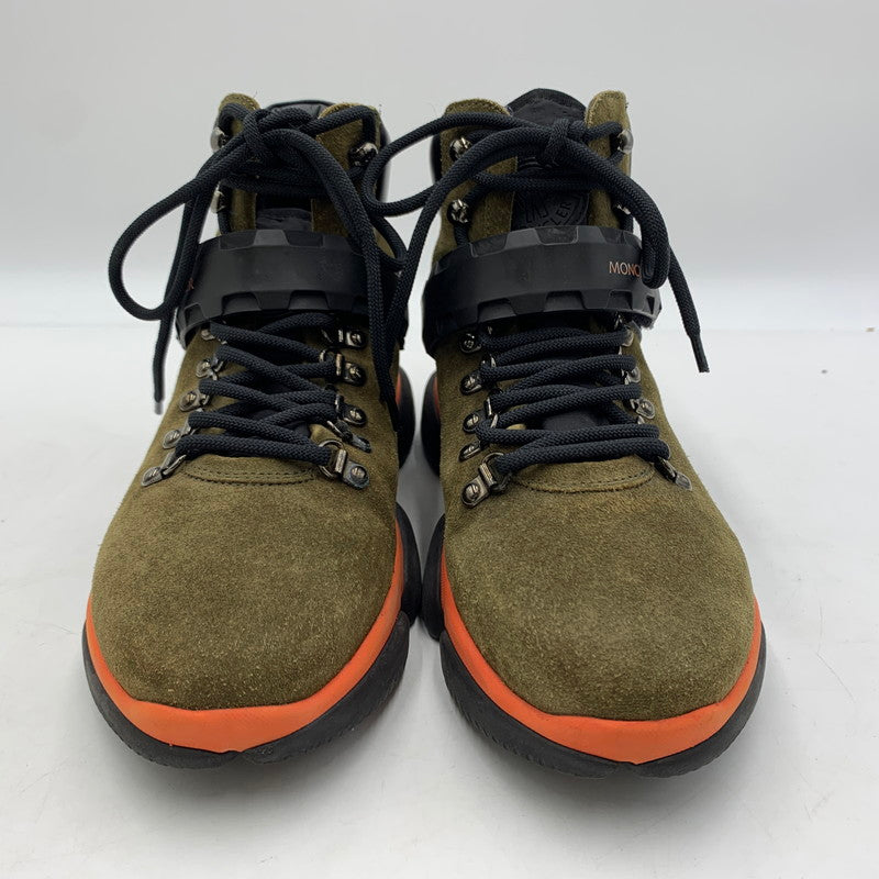 【中古品】【メンズ】 MONCLER モンクレール THE BUBBLE BOOTS バブルブーツ 靴 スエード 164-260228-ko-15-tei サイズ：41 カラー：カーキ 万代Net店