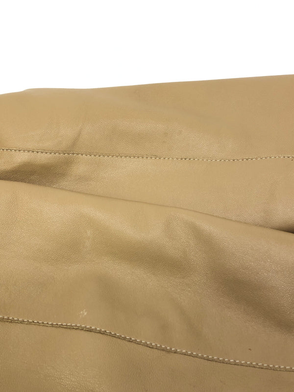 【中古品】【メンズ】 BALMAIN バルマン Leather Tailored Jacket レザーテーラードジャケット アウター 147-260819-SH-01-hon サイズ：11 カラー：ベージュ 万代Net店