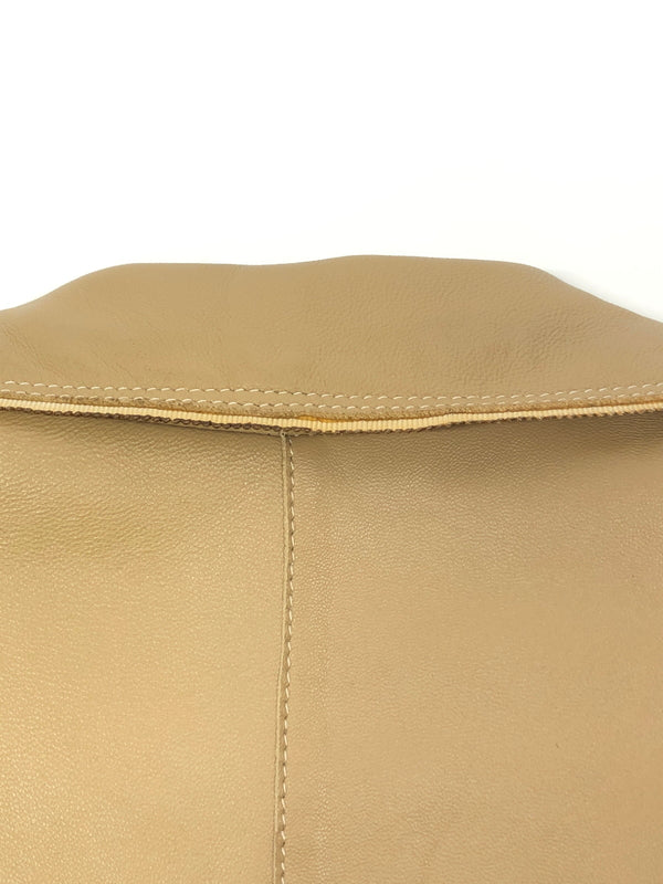 【中古品】【メンズ】 BALMAIN バルマン Leather Tailored Jacket レザーテーラードジャケット アウター 147-260819-SH-01-hon サイズ：11 カラー：ベージュ 万代Net店