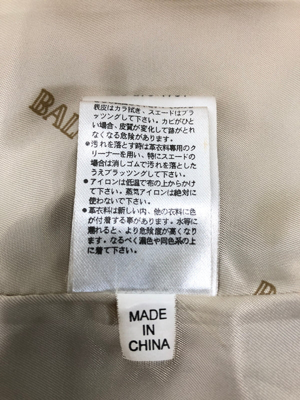 【中古品】【メンズ】 BALMAIN バルマン Leather Tailored Jacket レザーテーラードジャケット アウター 147-260819-SH-01-hon サイズ：11 カラー：ベージュ 万代Net店