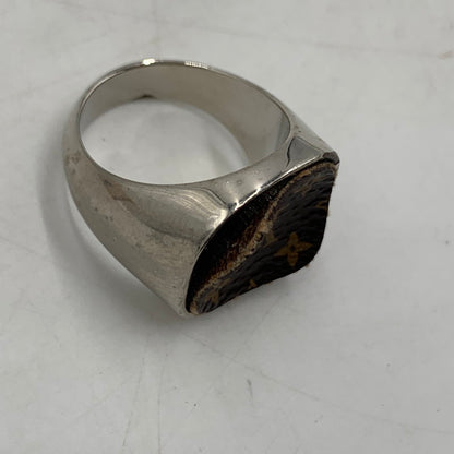 【現状渡し品】【メンズ】 LOUIS VUITTON ルイ・ヴィトン M00515 パドロック バーグモノグラム リング アクセサリー 指輪 ジュエリー 179-260228-ko-03-tei サイズ：M カラー：シルバー 19号 万代Net店