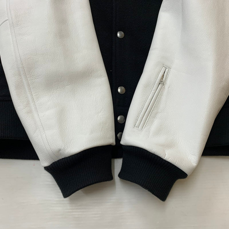 【中古品】【メンズ】 SOPH ソフ 23AW LEATHER SLEEVE VARSITY JACKET SOPH-232018 レザー スリーブ ヴァーシティ ジャケット アウター 142-260301-ko-01-fuzh サイズ：L カラー：ブラック/ホワイト 万代Net店