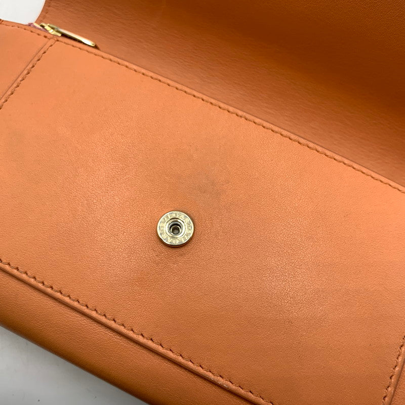 【中古品】【レディース】 BVLGARI ブルガリ セルペンティ フォーエバー ラージウォレット 財布 181-260228-ko-05-tei カラー：コーラル 万代Net店