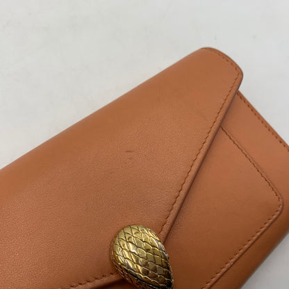 【中古品】【レディース】 BVLGARI ブルガリ セルペンティ フォーエバー ラージウォレット 財布 181-260228-ko-05-tei カラー：コーラル 万代Net店