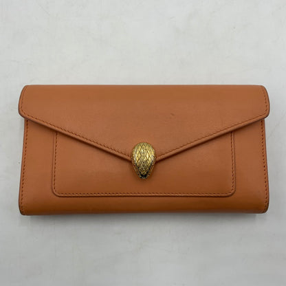 【中古品】【レディース】 BVLGARI ブルガリ セルペンティ フォーエバー ラージウォレット 財布 181-260228-ko-05-tei カラー：コーラル 万代Net店