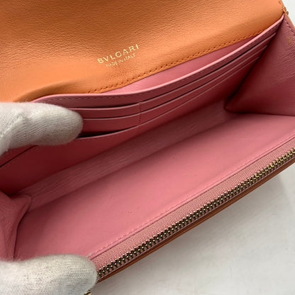 【中古品】【レディース】 BVLGARI ブルガリ セルペンティ フォーエバー ラージウォレット 財布 181-260228-ko-05-tei カラー：コーラル 万代Net店