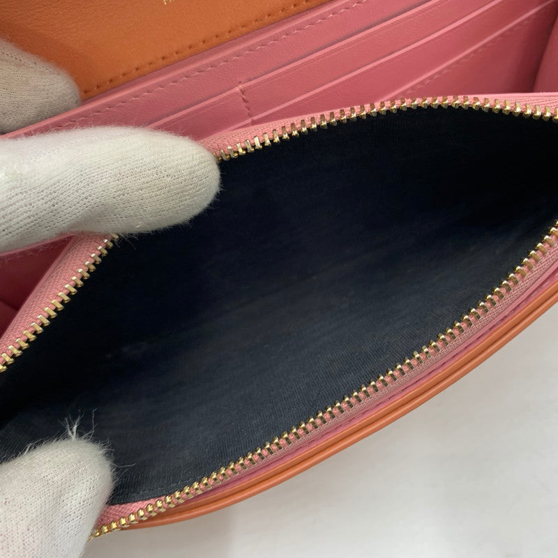 【中古品】【レディース】 BVLGARI ブルガリ セルペンティ フォーエバー ラージウォレット 財布 181-260228-ko-05-tei カラー：コーラル 万代Net店
