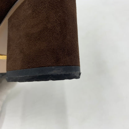 【中古品】【レディース】 GUCCI グッチ GG MARMONT FRINGED SUEDE ANKLE BOOTS 408210 GGマーモント フリンジスエード アンクルブーツ 靴 ショートブーツ 183-260228-ko-08-tei サイズ：35.5 カラー：ブラウン 万代Net店