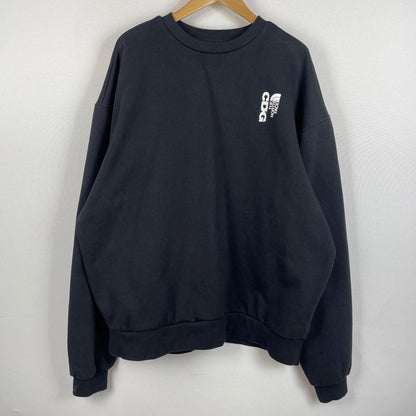 【中古品】【メンズ】 THE NORTH FACE ザ・ノースフェイス × COMME des GARCONS コムデギャルソン 別注 コラボ CREW NECK SWEAT NT02602CD クルーネック スウェット トップス トレーナー 144-260301-ko-19-tei サイズ：XL カラー：ブラック 万代Net店