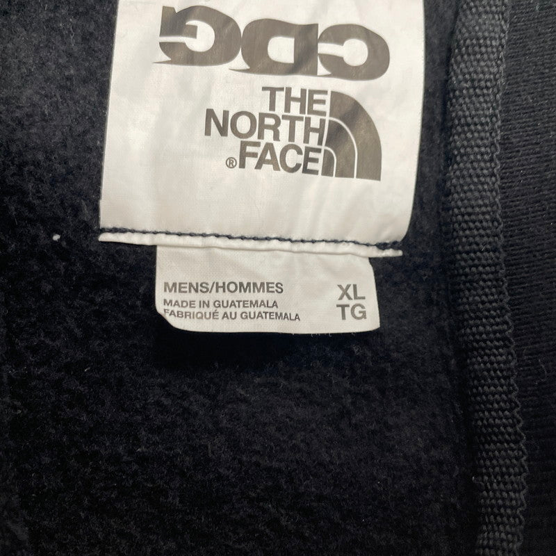 【中古品】【メンズ】 THE NORTH FACE ザ・ノースフェイス × COMME des GARCONS コムデギャルソン 別注 コラボ CREW NECK SWEAT NT02602CD クルーネック スウェット トップス トレーナー 144-260301-ko-19-tei サイズ：XL カラー：ブラック 万代Net店