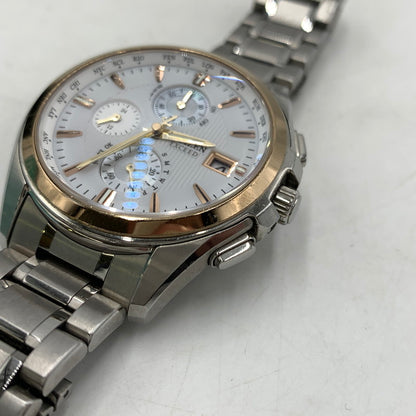 【中古品】【メンズ】 CITIZEN シチズン Exceed ECO-DRIVE AT8074-55 エクシード エコドライブ 腕時計 電波ソーラー 197-260404-ko-08-tei カラー：シルバー/ゴールド 万代Net店