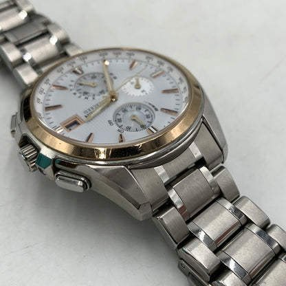 【中古品】【メンズ】 CITIZEN シチズン Exceed ECO-DRIVE AT8074-55 エクシード エコドライブ 腕時計 電波ソーラー 197-260404-ko-08-tei カラー：シルバー/ゴールド 万代Net店