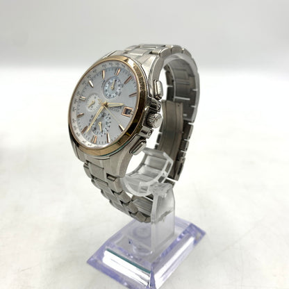 【中古品】【メンズ】 CITIZEN シチズン Exceed ECO-DRIVE AT8074-55 エクシード エコドライブ 腕時計 電波ソーラー 197-260404-ko-08-tei カラー：シルバー/ゴールド 万代Net店