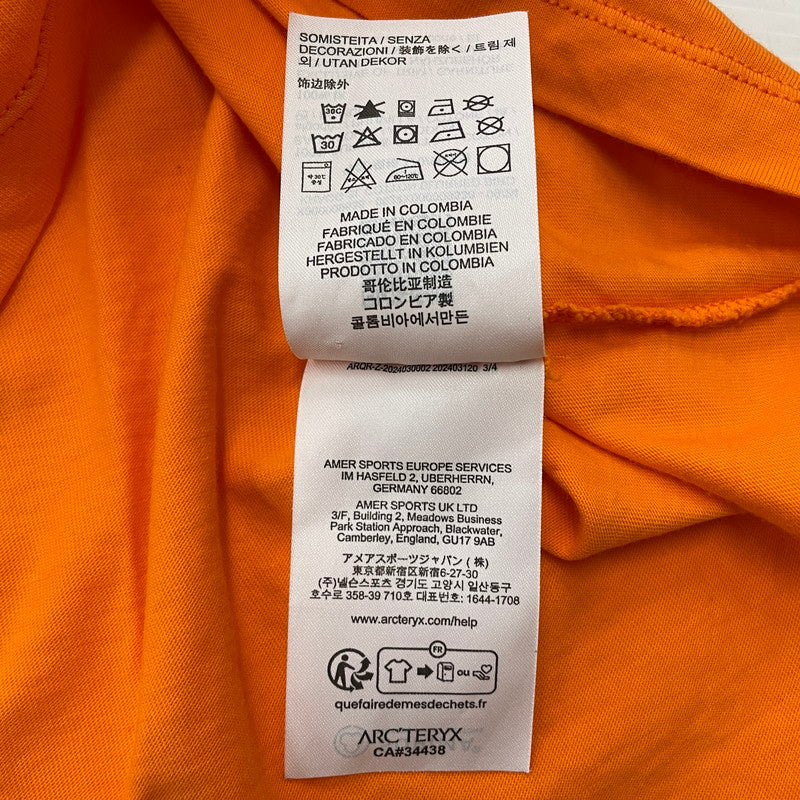 【中古品】【メンズ】 ARC'TERYX アークテリクス KRAGG SL COTTON BLURRED BIRD X000009538 クラッグ SL コットン ブラード バード ショートスリーブ Tシャツ 半袖 トップス 店舗限定 144-260228-yo-07-tei サイズ：S カラー：オレンジ 万代Net店