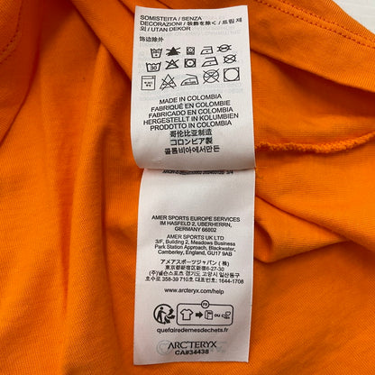 【中古品】【メンズ】 ARC'TERYX アークテリクス KRAGG SL COTTON BLURRED BIRD X000009538 クラッグ SL コットン ブラード バード ショートスリーブ Tシャツ 半袖 トップス 店舗限定 144-260228-yo-07-tei サイズ：S カラー：オレンジ 万代Net店