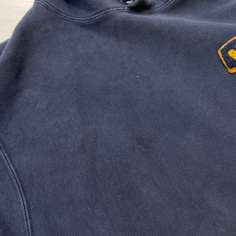 【中古品】【メンズ】 RECOGNIZE レコグナイズ RCG PACHED HOODIE パッチド フーディ 長袖 トップス プルオーバー パーカー 147-260228-yo-10-tei サイズ：L カラー：ネイビー 万代Net店